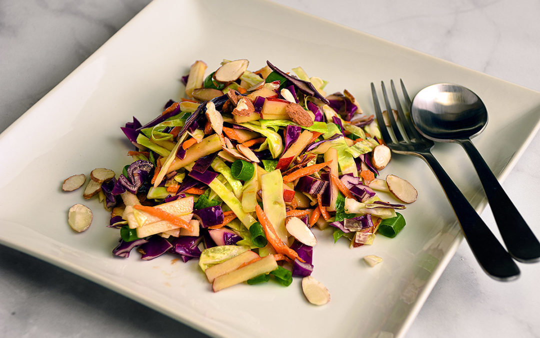 Cabbage and Apple Salad with Ginger Vinaigrette
