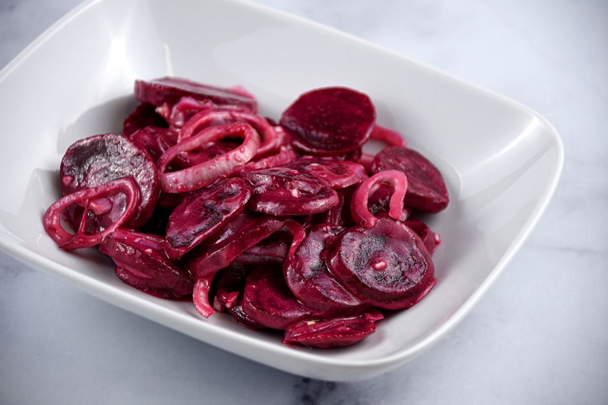 Beets in Mustard Sauce with Shallots