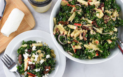 Kale and Quinoa Salad with Apples and Goat Cheese